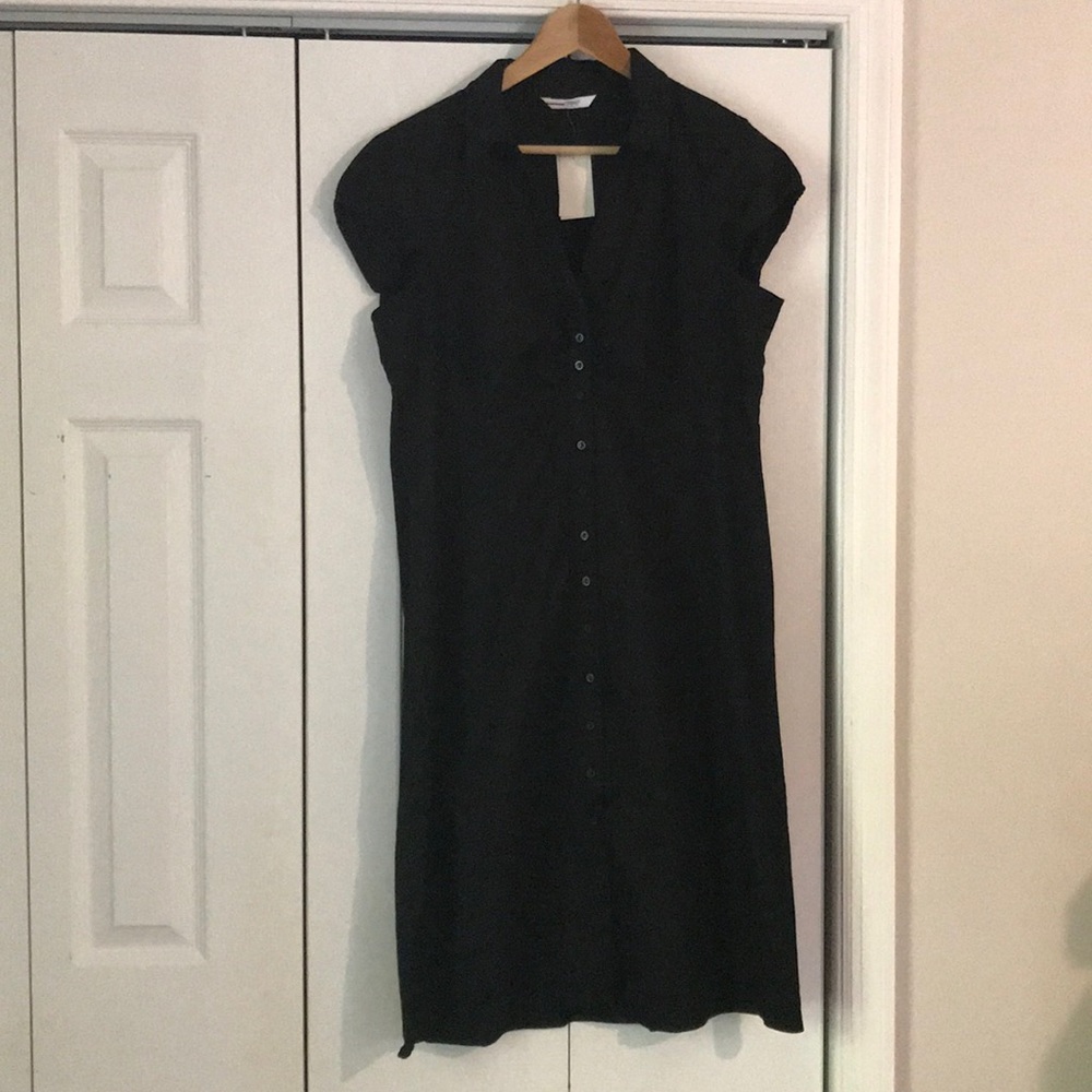 Black shirt dress